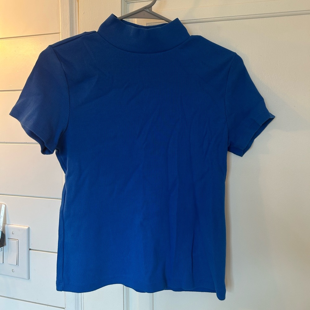 Anthropologie Royal Blue Short Sleeve Top